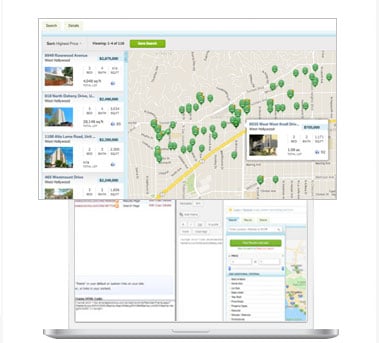 example of MLS listings with a search interface